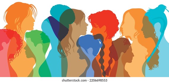 Close-up faces of multicultural and multiethnic woman. Confidence in oneself. Diversity and multiculturalism as concepts of racial equality, anti-racism, and justice.