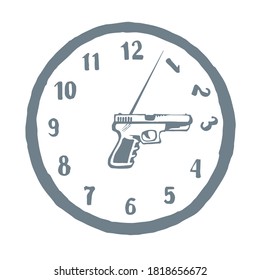 Tiempo de desperdicio. El concepto simbólico. Dibujo de vectores