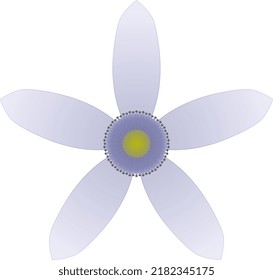 A closeup of a flower of an orange fruit tree(Most other citrus flowers look similar too). 
Vector.