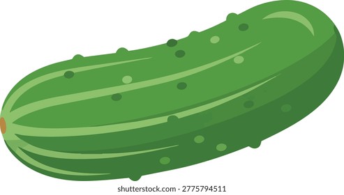 A close-up of a fresh, green cucumber with small bumps on its skin. The cucumber has a slightly glossy appearance and is ready to be eaten.