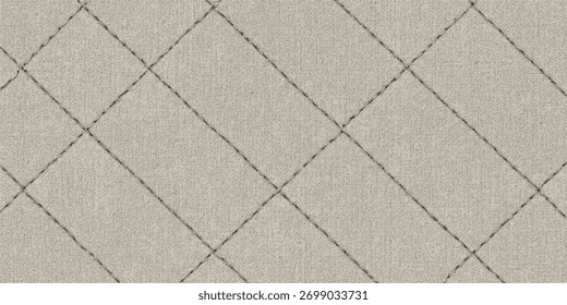 Close-up of a geometric pattern featuring intersecting lines creating diamond shapes against a light-colored backdrop.