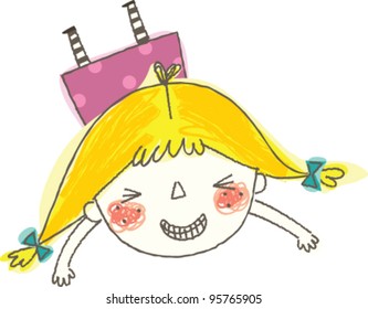 closeup of girl smiling
