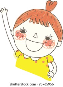 closeup of girl smiling