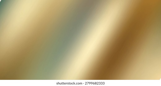 A close-up of a golden metallic surface with subtle green undertones, featuring smooth, flowing lines and highlights.