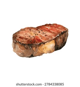 Closeup of a grilled steak meat