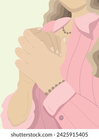 Close-up of hands joined together praying in a sign of faith