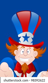 Closeup of Happy Uncle Sam