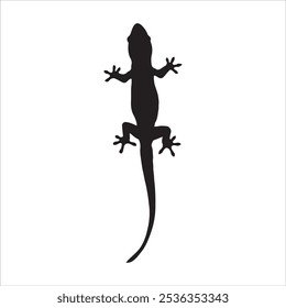 Closeup house lizard silhouette. Lizard icon vector illustration design.