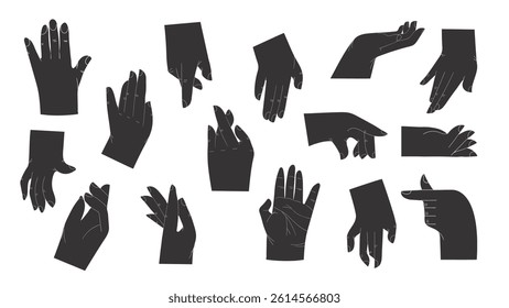 Close-up of a human hand in modern style