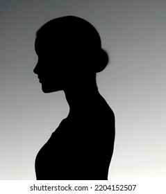 close-up human silhouette in side profile