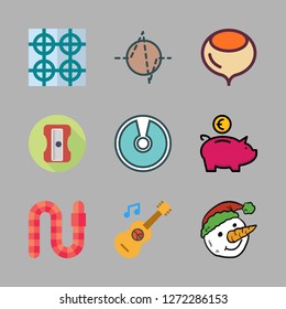 closeup icon set. vector set about piggy bank, cardiogram, snake and hazelnut icons set.