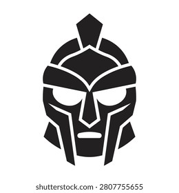 Close-up illustration of a gladiator helmet face, evoking strength and courage, perfect for historical or symbolic designs