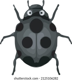 ilustración de primer plano de los insectos perfilados