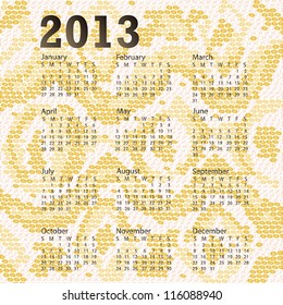 closeup illustration of a patterned albino snake skin of year 2013 calendar.