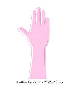 Primer plano ilustración de la mano levantada