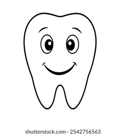 Ilustração em close de um único dente, mostrando anatomia detalhada, incluindo coroa, esmalte e estrutura da raiz. Ideal para educação odontológica, materiais de saúde e gráficos de anatomia.