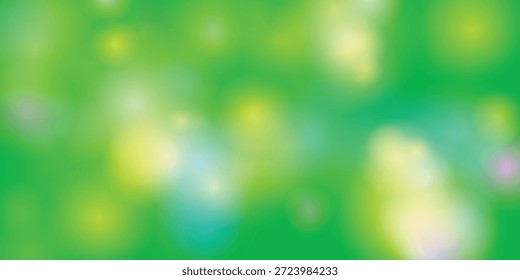 Una Imagen de primer plano de un efecto bokeh verde borroso, con puntos brillantes de luz en varios tonos de verde y amarillo. El fondo es un verde suave, fuera de foco, creando una atmósfera soñadora y tranquilizadora. La Imagen captura la esencia de la naturaleza con sus tonos exuberantes y verdes.