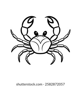 A close-up image of a fiddler crab on a white background, showcasing its distinctive oversized claw. This marine creature image is perfect for nature, wildlife, and animal-themed projects. Ideal for e