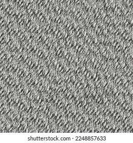 Close-up image, texture of a used carpet. Heavy fabric, made of wool or jute, with signs of degradation. A fragment of old gray rug. Vector seamless.