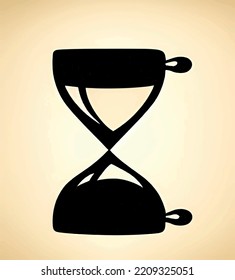 close-up isolated hourglass to show time