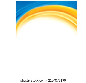 Closeup light soft shiny cyan white gold color water paint fluid liquid unity curvy stripe shape view text space. Empty modern web art concept twirl air twist mix down Europe effect decor design card
