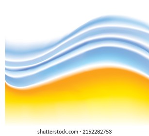 Patrón de bandera ucraniana ondulado de dibujo vectorial