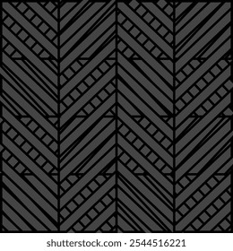 Eine Nahaufnahme der linearen Textur. Das komplizierte Webmuster erzeugt Tiefe und Textur. Monochrome grafische Zusammensetzung.