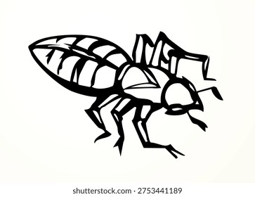 Closeup macro outline view small wild isolat white head leg sucker epidemy harm garden natur plant fauna life health care hygiene. Dark black line hand drawn biology logo dirty danger sick ill dust cimex bible Moses god egypt story cartoon art sketch