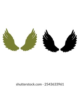 Closeup of Majestic Bird Wings Spread Wide Against a White Background | Premium AI-generated vector.