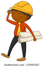 Clausura de documentos de ingeniero masculino