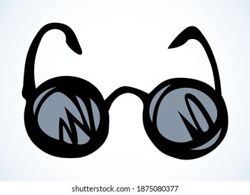 Gafas de ciego. Dibujo de vectores