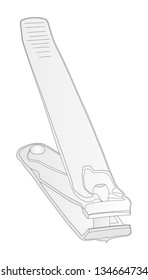 Close-up of a nail clipper vector