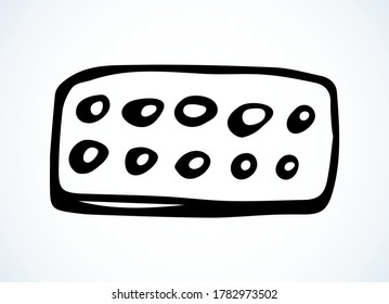 Plate con pastillas. Dibujo de vectores
