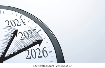 Closeup viejo 2025 tardío trabajo chase age negro tick flujo viento fecha dibujar diseño de arte. Trabajo ocupado carrera segundo logotipo icono signo blanco pantalla de pared cara marco redondo tarjeta de felicitación de dibujos animados arte dibujar evento idea espacio de texto