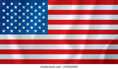 Closeup old retro blue red white color vintage city land glory 4th july day war unity silk textile wave shape view text space. Print line web art 4 peace sport economy logo ensign label insignia frame