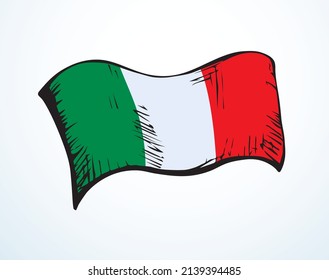 Closeup old retro color vintage euro kingdom land day war unity silk satin cloth wave wind shape view sky text space. Hand drawn sketch line art eu peace elect ensign logo label set backdrop design