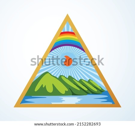 Closeup old retro color vintage world nica town heraldic land colony city pride labor day war unity round sun sky lake shape view white text space. Line web art liberty unit logo label shield seal set