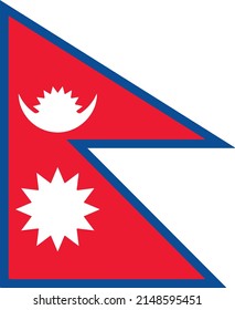 Flagge Nepals. Vektorgrafik-Symbol
