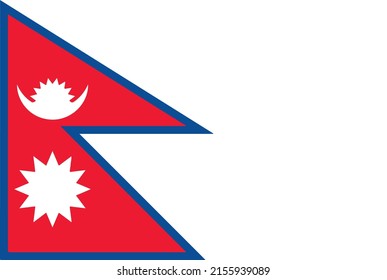 Flagge Nepals. Vektorgrafik-Symbol