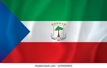Flagge Äquatorialguineas. Vektorgrafik-Symbol