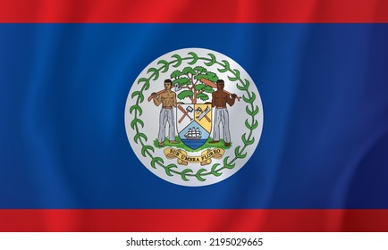 Flagge von Belize. Vektorzeichnung