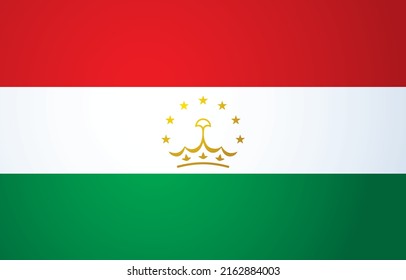Bandera de Tayikistán. Signo de dibujo del vector