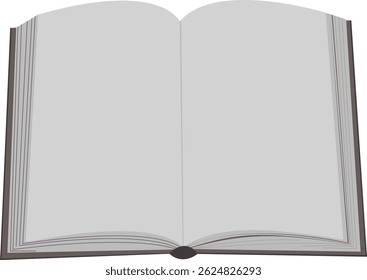 closeup of an opened book with blank page