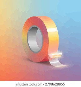 Close-up of orange roll tape