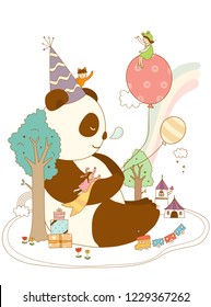 Close-up of panda