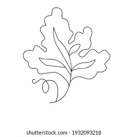 Close-up of a patterned fragment on a white background. Illustration of vector graphics, where plant elements are depicted. Material for creating patterns, decorative backgrounds, or seamless designs.
