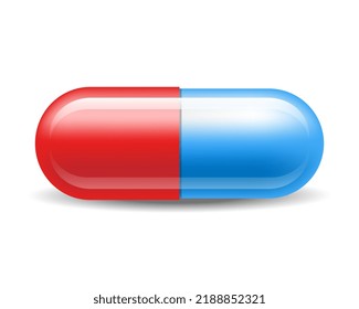 Nahaufnahme einer Pille, Vektorsymbol einzeln auf weißem Hintergrund. Tablettendesign-Vorlage, Kapseln für Grafiken, Muster. Medizinisches und Gesundheitskonzept