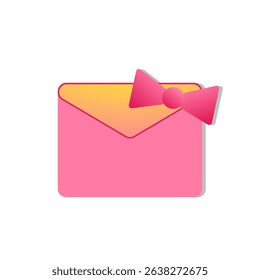 Closeup of a pink letter on a plain background. Perfect for themes related to mailing, business correspondence, and traditional postal services.