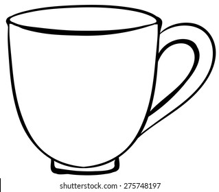 Closeup plain design of coffee cup