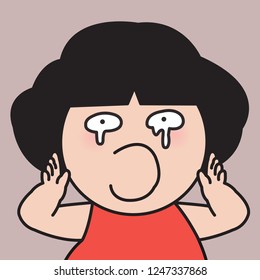 叫ぶ 女性 日本人 のイラスト素材 画像 ベクター画像 Shutterstock